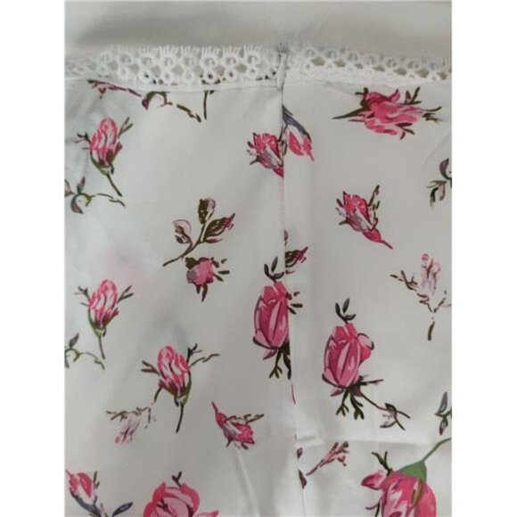 Full Size Floral V-Neck Long Sleeve Mini Dress Plus Size - Picture 5 of 7